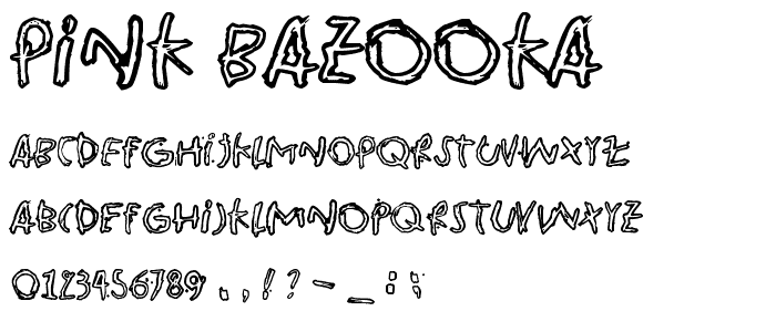 Pink Bazooka font